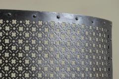 Antique Large Demi Lune Fire Screen in Wrought Iron 19th Century - 4394909