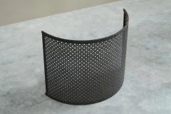 Antique Large Demi Lune Fire Screen in Wrought Iron 19th Century - 4394919