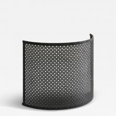 Antique Large Demi Lune Fire Screen in Wrought Iron 19th Century - 4396874