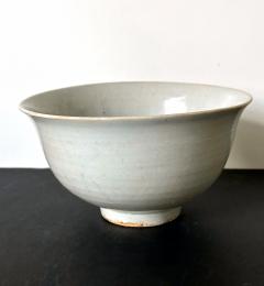 Antique Large Korean Ceramic White Bowl Joseon Dynasty - 3728953