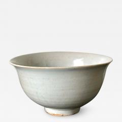 Antique Large Korean Ceramic White Bowl Joseon Dynasty - 3731738