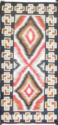 Antique Large Navajo Eye Dazzler Rug 42 x 94  - 3994174