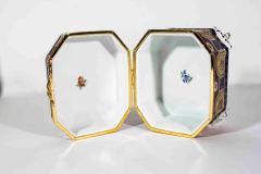 Antique Limoges Porcelain Box with 24 Karat Gold Design - 70439