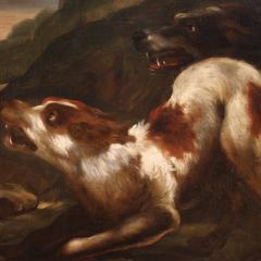 Antique Lombard painting from the 17th century the shepherd with his dogs - 4237807