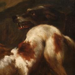 Antique Lombard painting from the 17th century the shepherd with his dogs - 4237810