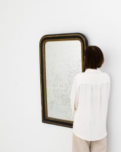 Antique Louis Philippe Black Gilded Mirror - 3471851