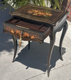 Antique Louis Philippe Ebony Inlaid Vanity Dressing Table - 3639587