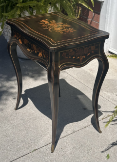 Antique Louis Philippe Ebony Inlaid Vanity Dressing Table - 3639595