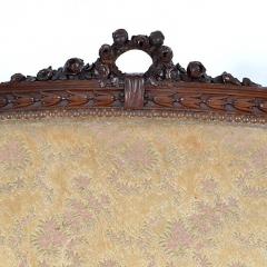 Antique Louis XIV Style D Shaped Walnut Sofa - 169692