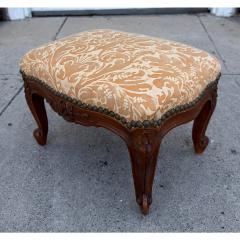 Antique Louis XV French Provincial Footstool With Fortuny Seat - 4687977