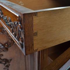 Antique Louis XV Oak Marble Top Sideboard Buffet Cabinet - 167230