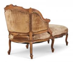 Antique Louis XV Style Rococo Walnut Chaise Lounge - 3920010