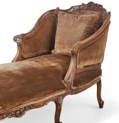 Antique Louis XV Style Rococo Walnut Chaise Lounge - 3920011