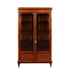 Antique Louis XVI Inlaid Exotic Woods Gilt Bronze Accent Cabinet - 4465839