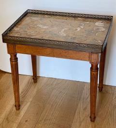 Antique Louis XVI Marble Top Gallery Side Table - 1913785