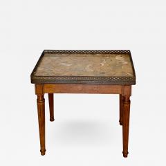Antique Louis XVI Marble Top Gallery Side Table - 1914093