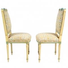 Antique Louis XVI Pair of Side Chairs 19th C France - 173784