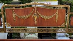 Antique Louis XVI Style Bronze Mounted Mahogany King Size Bed Bedframe - 2554071