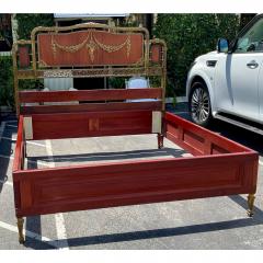 Antique Louis XVI Style Bronze Mounted Mahogany King Size Bed Bedframe - 2554072