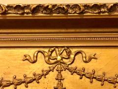 Antique Louis XVI Style Carved Gilt Wood over the Mantel or Console Mirror - 1294039