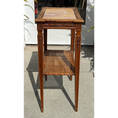 Antique Louis XVI Style Side Table W Sienna Marble Top - 4126231