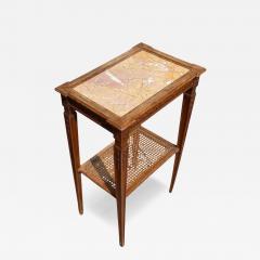 Antique Louis XVI Style Side Table W Sienna Marble Top - 4127753