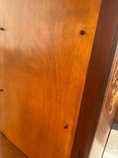 Antique Louis XVI Style Walnut Armoire w Brass Ormolu Inlay and Parquetry - 4398055