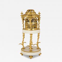 Antique Louis XVI period marble and ormolu cercle tournant mantel clock - 4231397