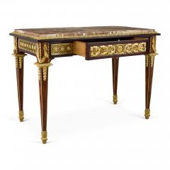 Antique Louis XVI style ormolu marble and wood centre table - 4239167