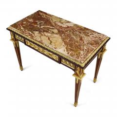 Antique Louis XVI style ormolu marble and wood centre table - 4239168