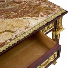 Antique Louis XVI style ormolu marble and wood centre table - 4239171