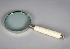 Antique Magnifying Glass with Carved White Handle - 4421648