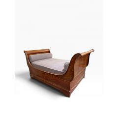 Antique Mahogany Inlaid Sleigh Bedframe for Daybed - 4762387