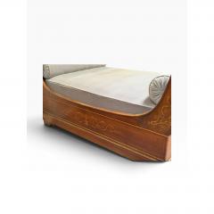 Antique Mahogany Inlaid Sleigh Bedframe for Daybed - 4762399