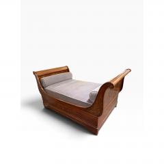 Antique Mahogany Inlaid Sleigh Bedframe for Daybed - 4762426