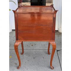 Antique Mahogany Queen Anne Nightstand Side Table Tambour Door - 3820590