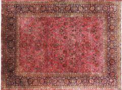 Antique Manchester Wool Persian Kashan Carpet - 3969072
