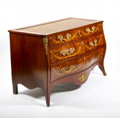 Antique Marble Top Floral Marquetry Inlaid Mahogany Commode Credenza - 3334538