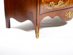 Antique Marble Top Floral Marquetry Inlaid Mahogany Commode Credenza - 3334539