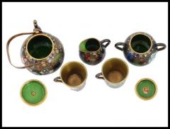 Antique Meiji Era Japan Cloisonne Enamel Tea Set - 3904364