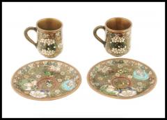 Antique Meiji Era Japanese Cloisonne Enamel Tea Set - 3901389