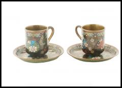 Antique Meiji Era Japanese Cloisonne Enamel Tea Set - 3901379