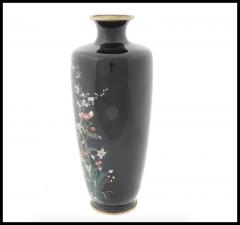 Antique Meiji Era Japanese Cloisonne Enamel Vase - 3901334