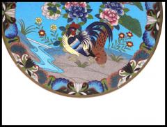 Antique Meiji Japanese Cloisonne Enamel Charger Plate - 3903740