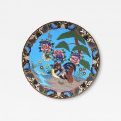 Antique Meiji Japanese Cloisonne Enamel Charger Plate - 3934142