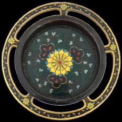 Antique Meiji Japanese Cloisonne Enamel Hikite Door Handle - 3903415