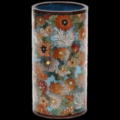 Antique Meiji Japanese Cloisonne Enamel Millefiori Brush Pot Goto School - 3902138