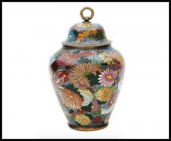 Antique Meiji Japanese Cloisonne Enamel Millefiori Covered Jar - 3902462