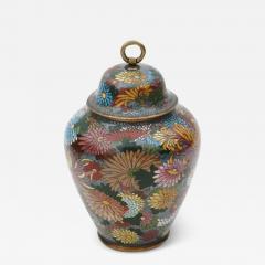 Antique Meiji Japanese Cloisonne Enamel Millefiori Covered Jar - 3926418