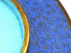 Antique Meiji Japanese Cloisonne Enamel Pink And Purple Plate With Children - 4155954